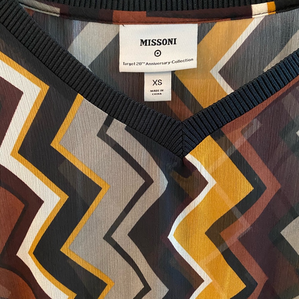 Zig Zag Pattern Sheer Blouse - image 3